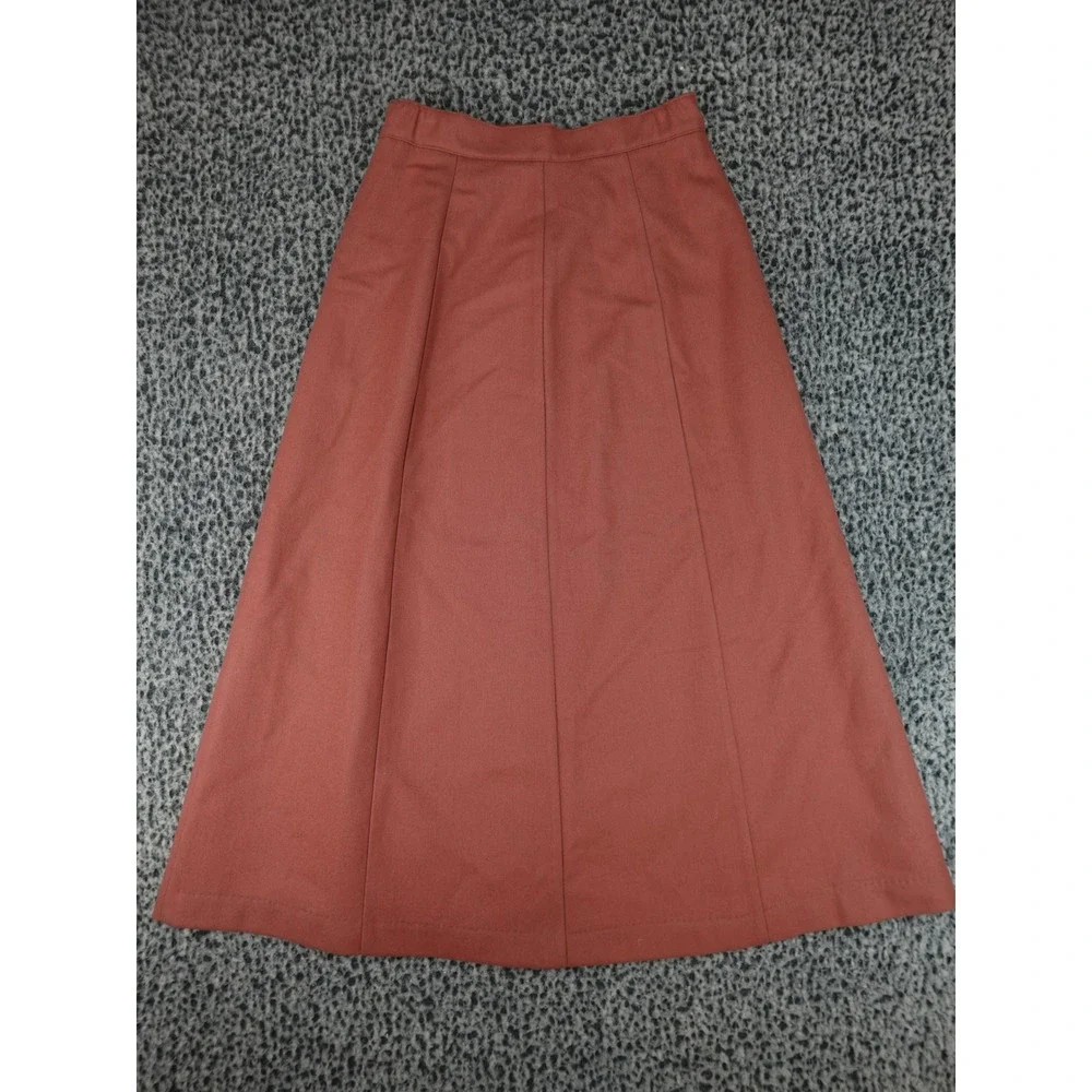 Red River Collection Wool Maxi Skirt Womens M Rose Good Button Front Western